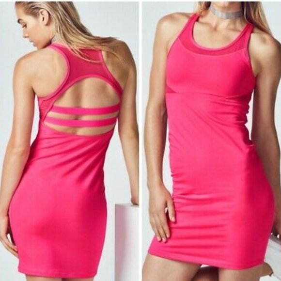 NWT Hot Pink XS Fabletics Tropez Dress - Picture 1 of 2
